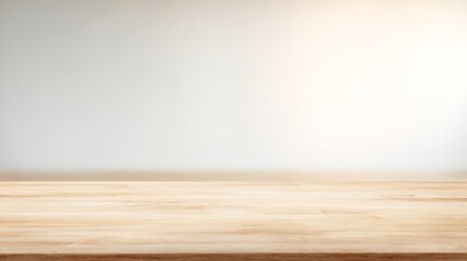 A clean wooden table with visible grain texture stands against a plain white background,