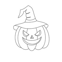 Minimalist Halloween pumpkins illustration	