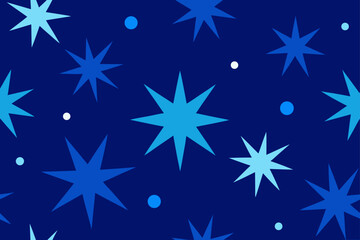 Background with various stars and circles pattern
