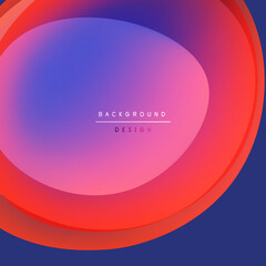 Abstract vibrant layers create smooth gradient. Oval shapes overlap, forming modern background design. Colors transition from red to purple.