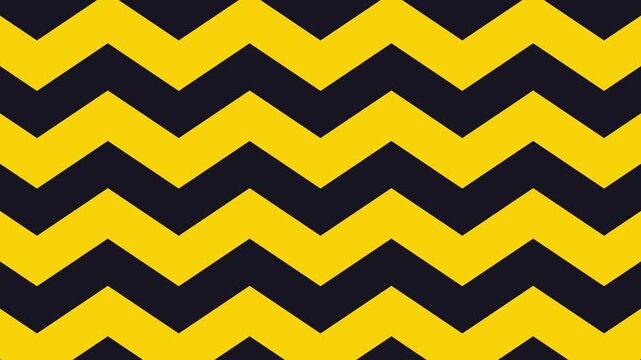 Bold Yellow and Dark Navy Blue Zigzag Pattern Seamless Geometric Background Abstract Motion
