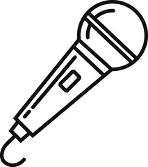 Microphone vector illustration audio recording equipment icon