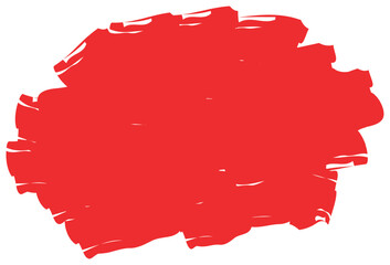 Red Paint Brush Stroke Texture Vector ? Bold Abstract Grunge Ink Splash Design Element on White Background