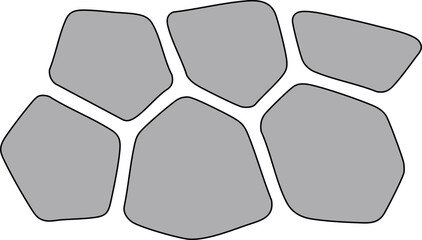 Stone Texture Pattern Icon — Abstract Rock Surface Vector Illustration with Natural Pebble Shapes for Background, Design, and Decoration