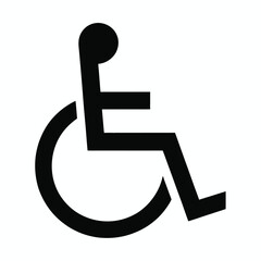 Accessible icon vector graphic representation of wheelchair symbol for universal design eps format silhouette vector illustration white background