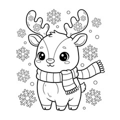 Obraz premium Happy Christmas Coloring Pages For Kids & Amazon Kdp