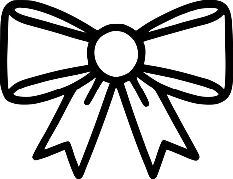 Bow Illustration. Ribbon Vector sign, symbol, vector, art