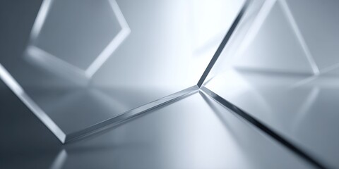 Abstract geometric planes with reflections creating a modern clean background.