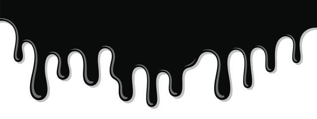 Striking black dripping paint illustration graphic vector eps scalable silhouette vector illustration white background
