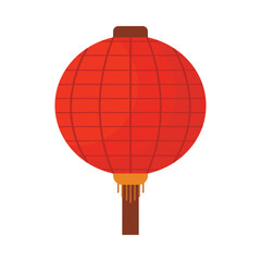 Fototapeta premium Bright red Taiwan lantern isolated on white background, perfect for festival and celebration designs vector illustration