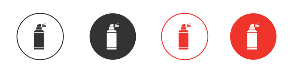 Spray can icon silhouette. editable vector template
