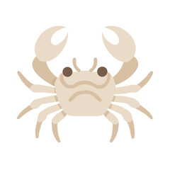 Fototapeta premium Cute and quirky crab cartoon character with grumpy expression, perfect for children's books, educational materials, or playful designs, originally from scalable vector art