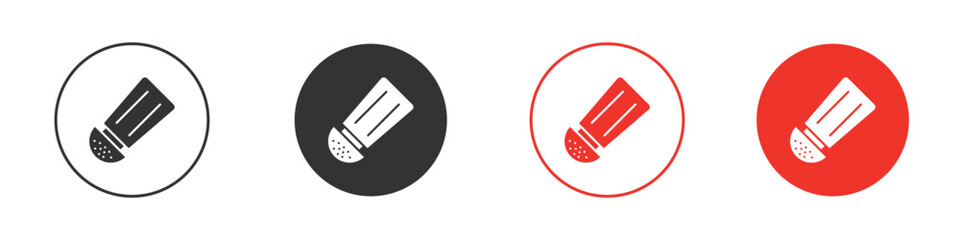 Salt shaker icon silhouette. editable vector template