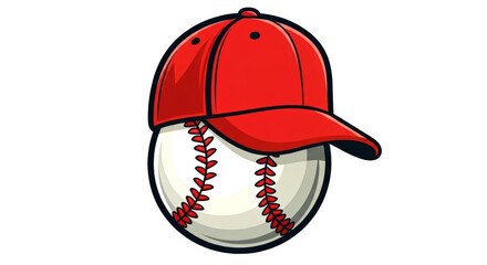 "Baseball Meets Character: A Cap-Wearing Ball That Brings Sport and Style Together"
