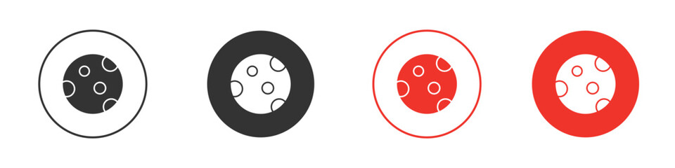 Mercury icon silhouette. editable vector template