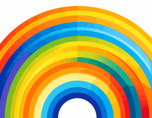 Vibrant Rainbow Arcs Abstract Background.