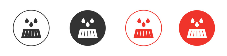 Manhole icon silhouette. editable vector template