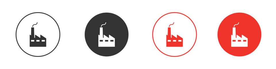 Industry icon silhouette. editable vector template