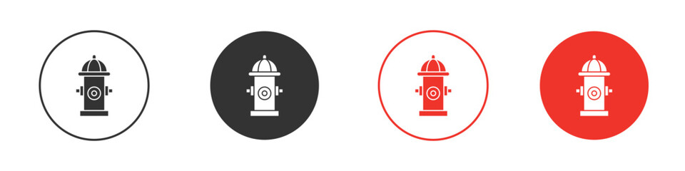 Fire hydrant icon silhouette. editable vector template