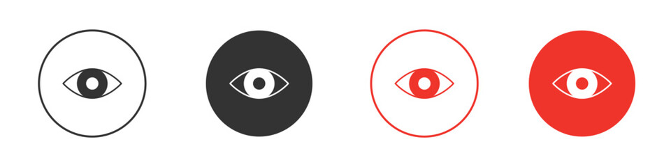 Eyes icon silhouette. editable vector template