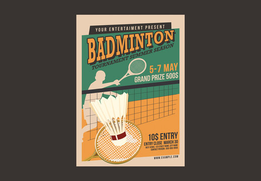 Badminton Tournament Vintage Style