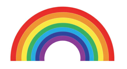 Colorful rainbow arc shape illustration isolated PNG with Transparent Background