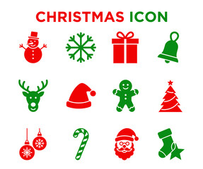 Christmas holiday vector icon set design