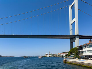 Fatih-Sultan-Mehmet-Brücke (2. Bosporus-Brücke) Istanbul, Türkei.