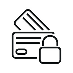Secure payment flat icon on white background