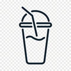 Smoothie and straw outline icon
