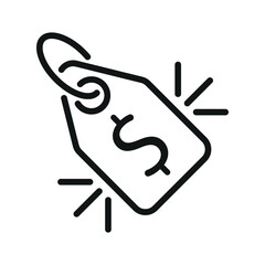 Price tag flat vector icon