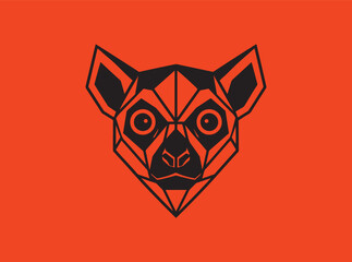 Fototapeta premium Symmetrical Geometric Lemur face