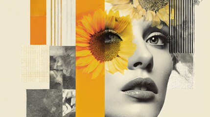 A striking vertical collage featuring a beautiful woman with a sunflower eye. The image evokes a blooming spring, posing a metaphorical question about beauty and observation.
 