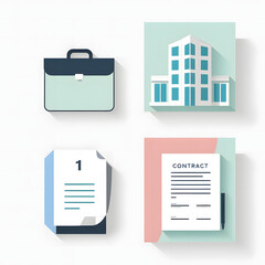 Business and Finance Icons A Suite of Professional Symbols for Corporate and Financial Concepts