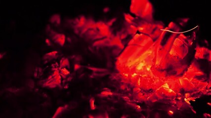 Vibrant red and orange film burn transition with embers and glowing textures. Excellent for creating heat, passion, or destruction effects in videos. - Powered by Adobe