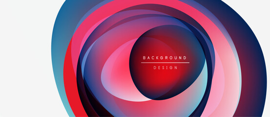 Abstract concentric layers, vibrant colors, modern design. Central text reads background design. Minimalist aesthetic, clean composition.