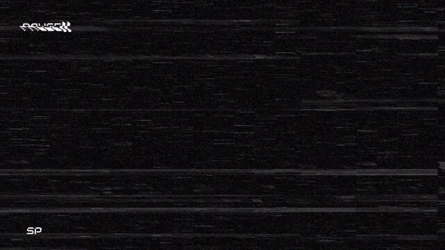 VCR Pause Button Interface Overlay. VHS Defects, Artifacts and Noise. Overlay Screen Mode Footage.