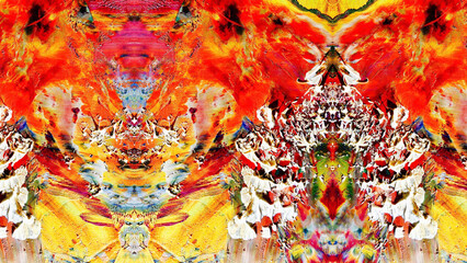 Fototapeta premium Abstract art background . Hand painting artwork on canvas .