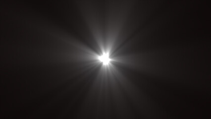 To center the bright flash. White glowing light explodes on a transparent background. Transparent shining sun, bright flash. Vector sparkles.