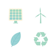 Renewable Energy and Eco-Friendly Icons for a Sustainable Future