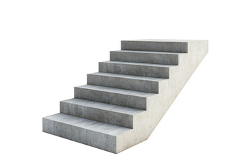 Concrete stairs isolated on transparent background. Concrete staircase isolated on white background.