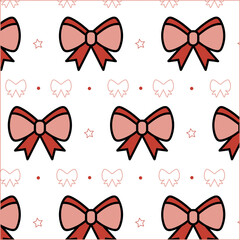 Vector pattern with bows, festive design