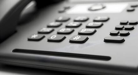 Close up of a Modern Business Telephone Keypad