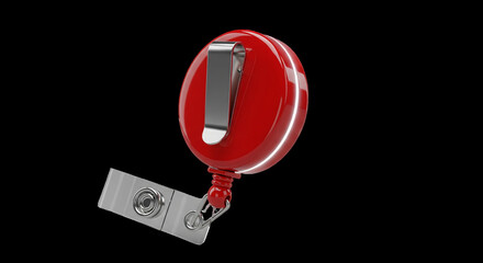 Red Badge Reel with Metal Clip