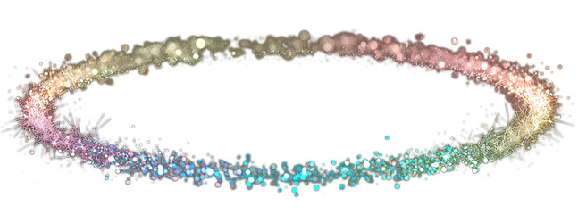 glitter ring png bright glowing circle made of small gold and silver dots