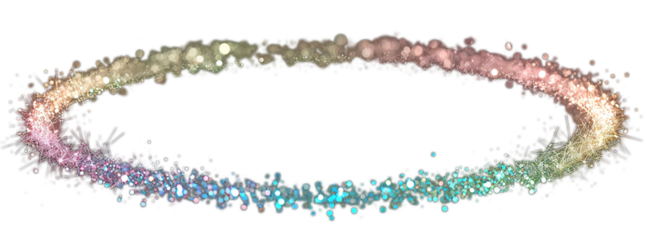 glitter ring png bright glowing circle made of small gold and silver dots