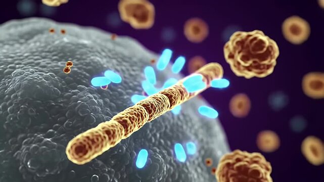 Cell Bacteria Virus Interaction.