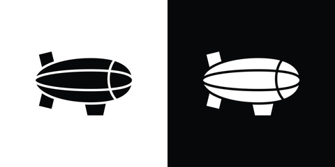 Airship icon black silhouette pack. black and white icons © Abstractor