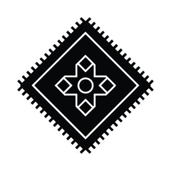 Arab Embroidered Mat Geometric Icon Art