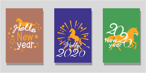 2026 happy new year decoration template. happy new year celebration illustration collection. Vector illustration.